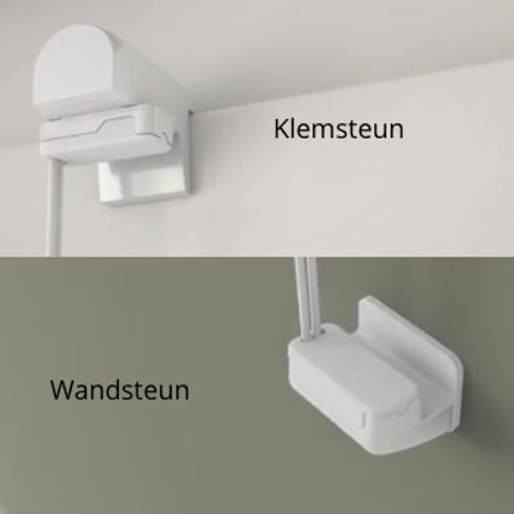 Klemsteun en een wandsteun klemsteun en wandsteun